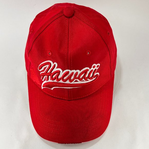 Hawaii Islands Strap Back Cap Hat Red Chelona USA Paradise Beach Adult Mens - Picture 7 of 15